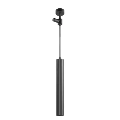Suspensie decorativă cilindrică XJOINT aparent, 6 W, 3000K, 24°, CRI 90, 48V DC, negru sablat — XJ14WW PCW SBK